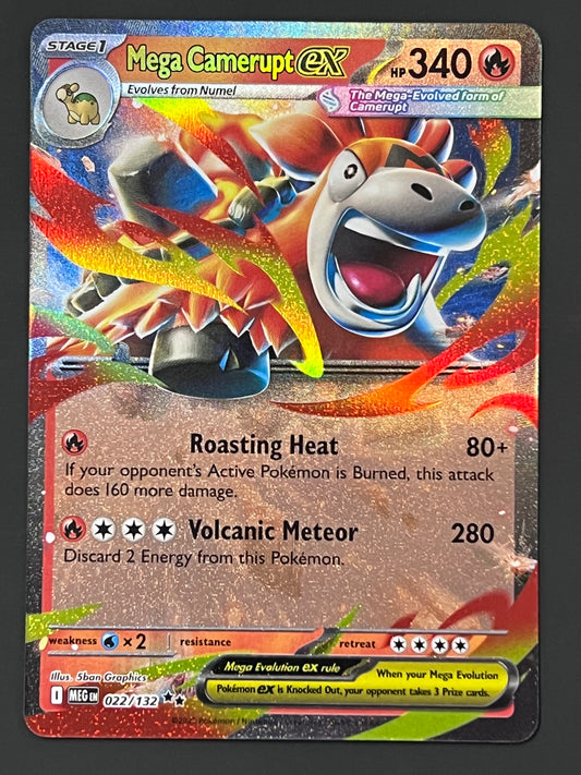 022/132 Mega Camerupt ex - Pokémon Mega Evolution Base Double Rare
