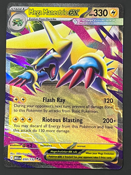 050/132 Mega Manectric ex - Pokémon Mega Evolution Base Double Rare