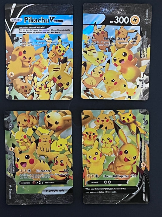 Pikachu V-Union - SWSH139, SWSH140, SWSH141, SWSH142 Holo Promo Black Star