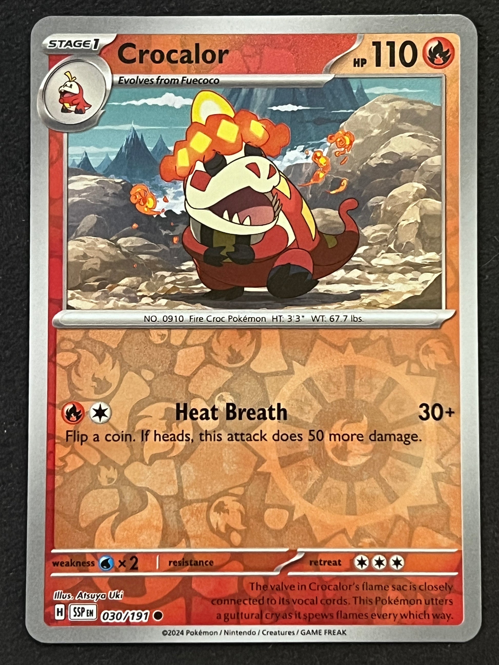 crocalor pokemon card value 030/191 Crocalor