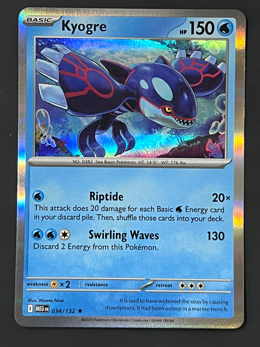 034/132 Kyogre - Pokémon Mega Evolution Base Rare Holo