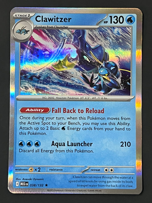 038/132 Clawitzer - Pokémon Mega Evolution Base Rare Holo