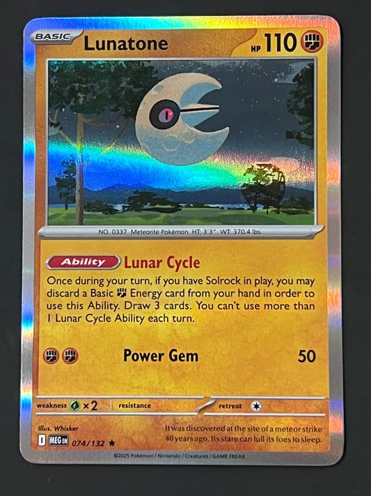 074/132 Lunatone - Pokémon Mega Evolution Base Rare Holo