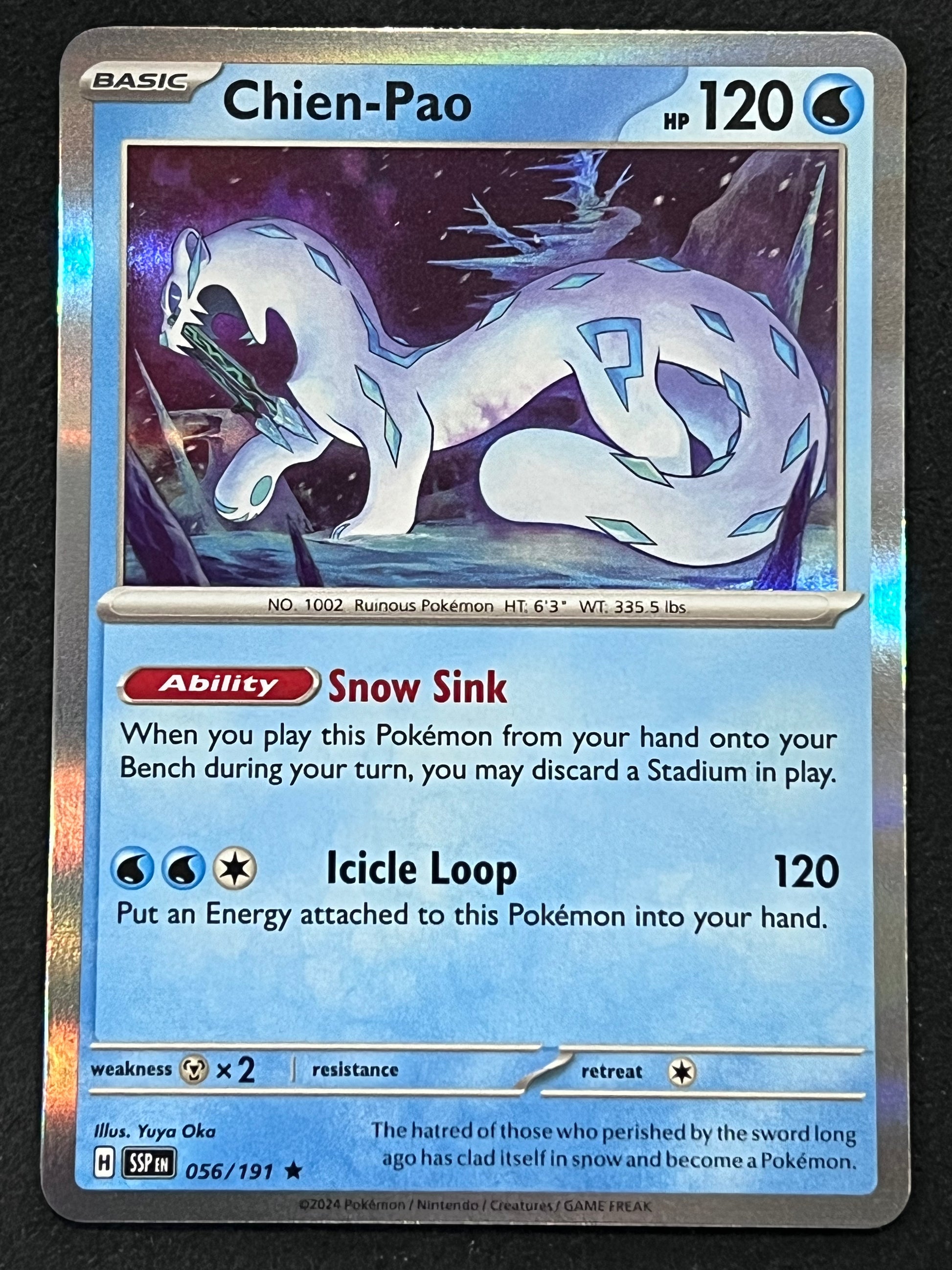chien pao pokemon cards 056/191 Chien-Pao