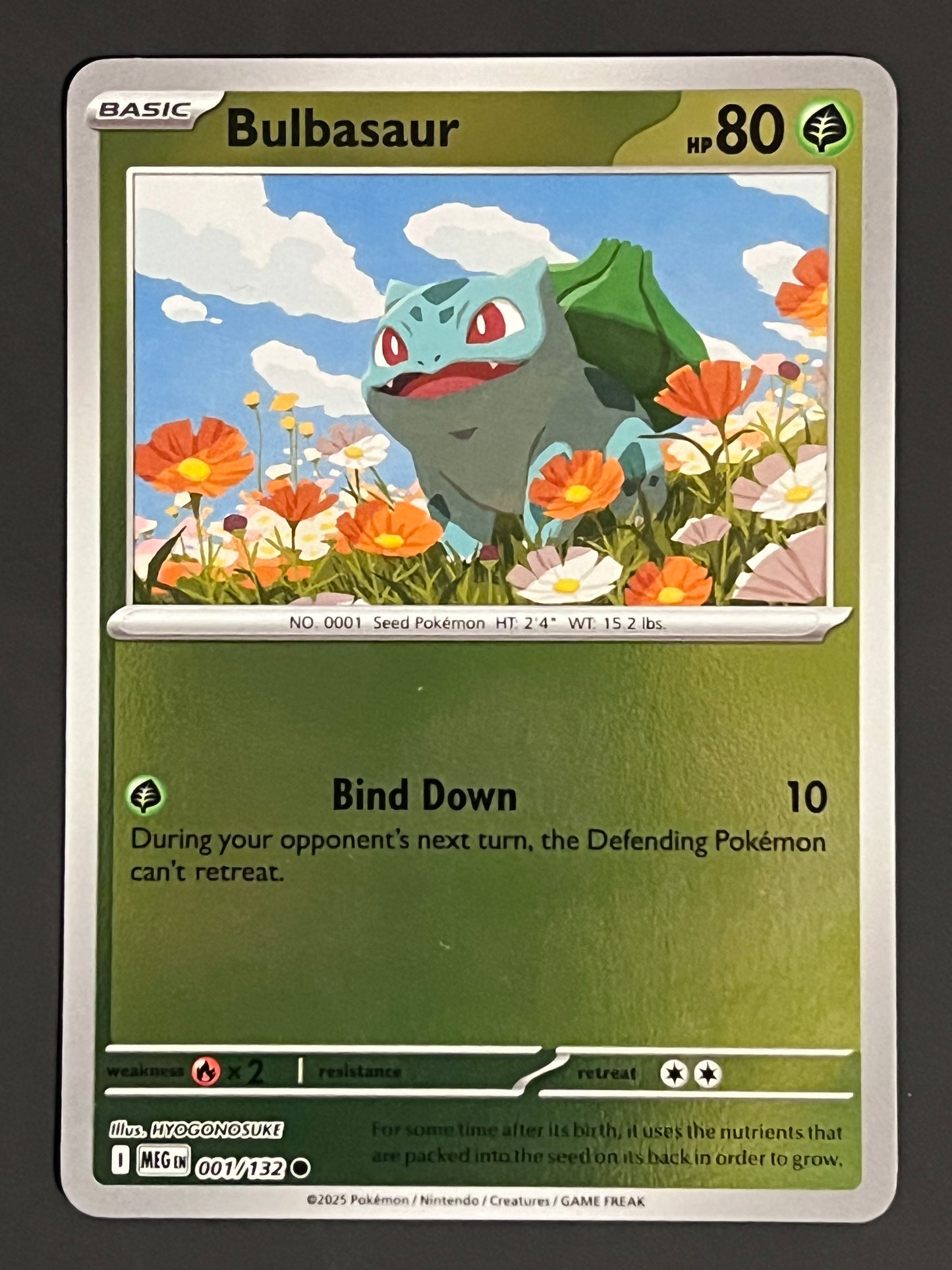 001/132 Bulbasaur - Pokémon Mega Evolution Base Common Reverse
