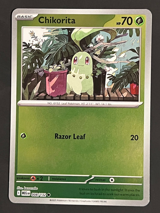 008/132 Chikorita - Pokémon Mega Evolution Base Common Reverse