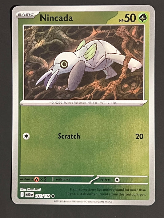 016/132 Nincada - Pokémon Mega Evolution Base Common Reverse