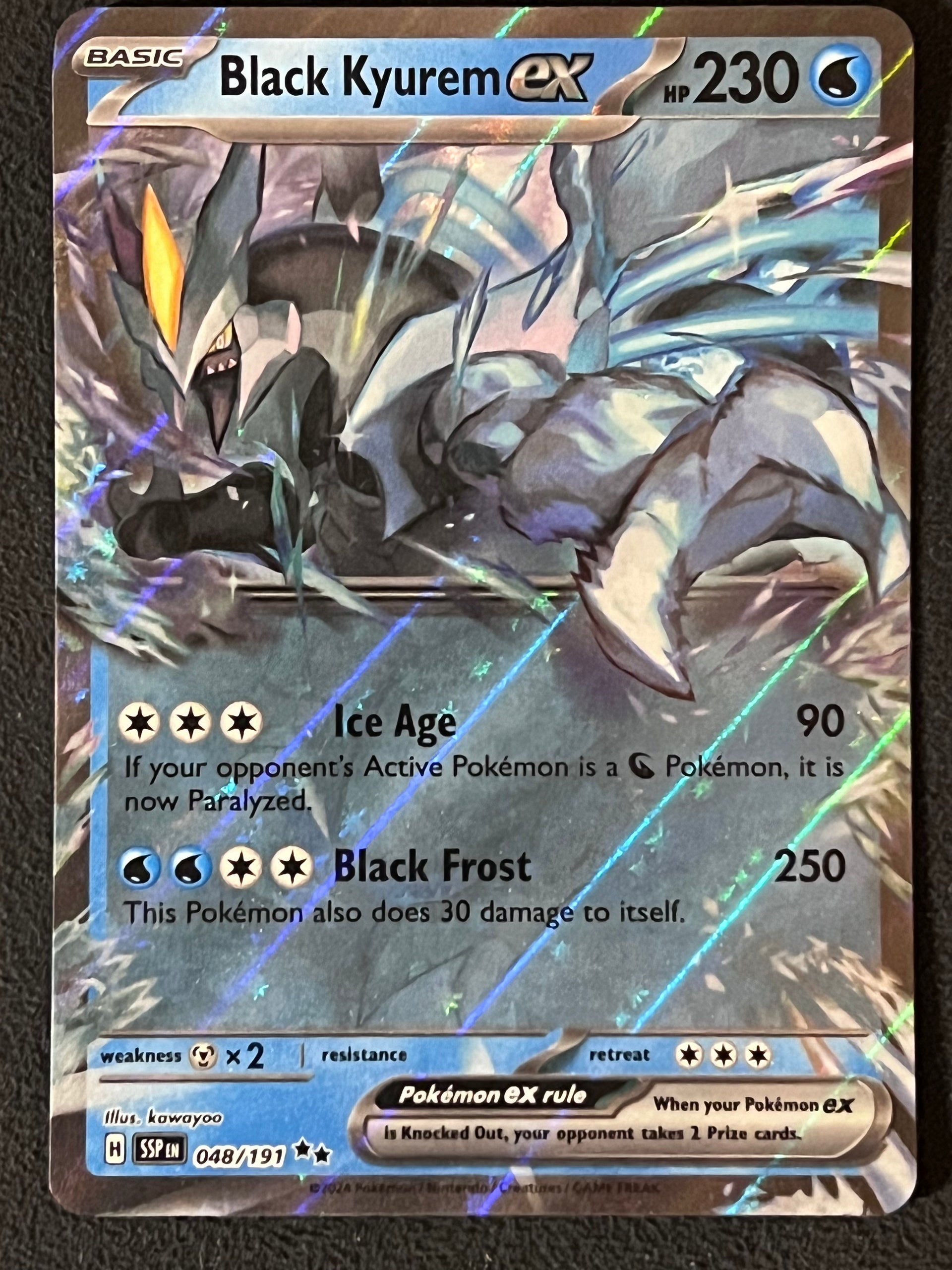 Surging Sparks Black Kyurem Ex 048/191 Double Rare Pokemon SV8 NM Pokemon Card Surging Sparks Black Kyurem Ex 048/191 Double Rare Pokemon SV8 NM Pokemon Card