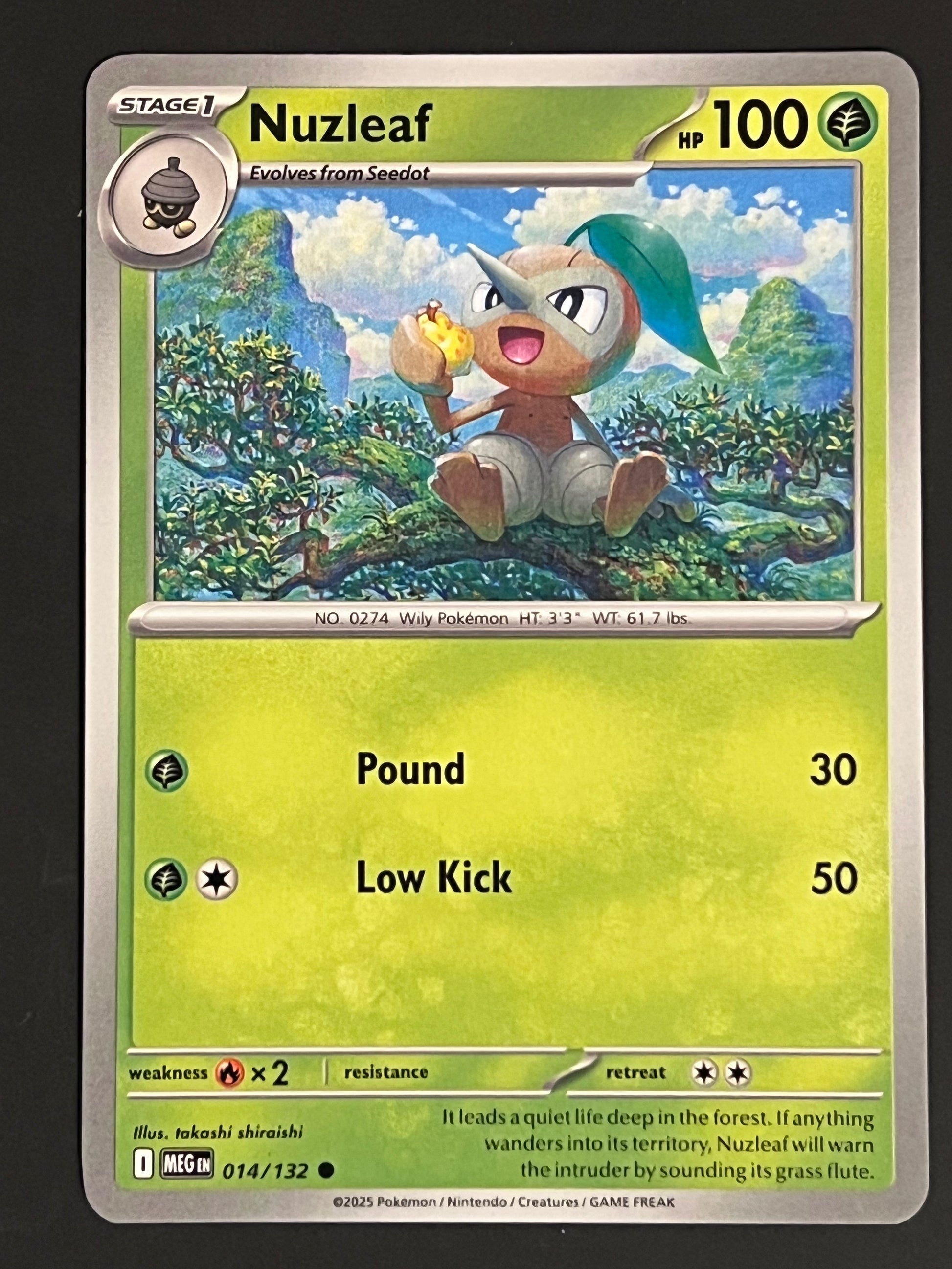 life forest pokemon card value 014/132 Nuzleaf