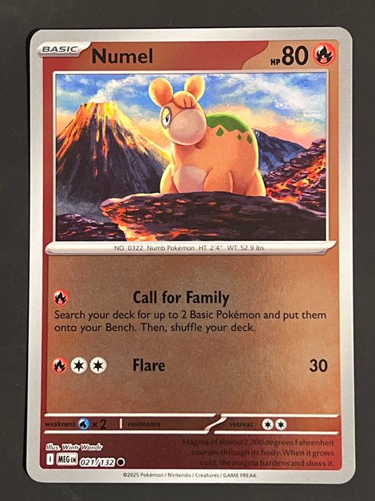 021/132 Numel - Pokémon Mega Evolution Base Common Reverse