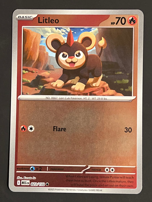 023/132 Litleo - Pokémon Mega Evolution Base Common Reverse