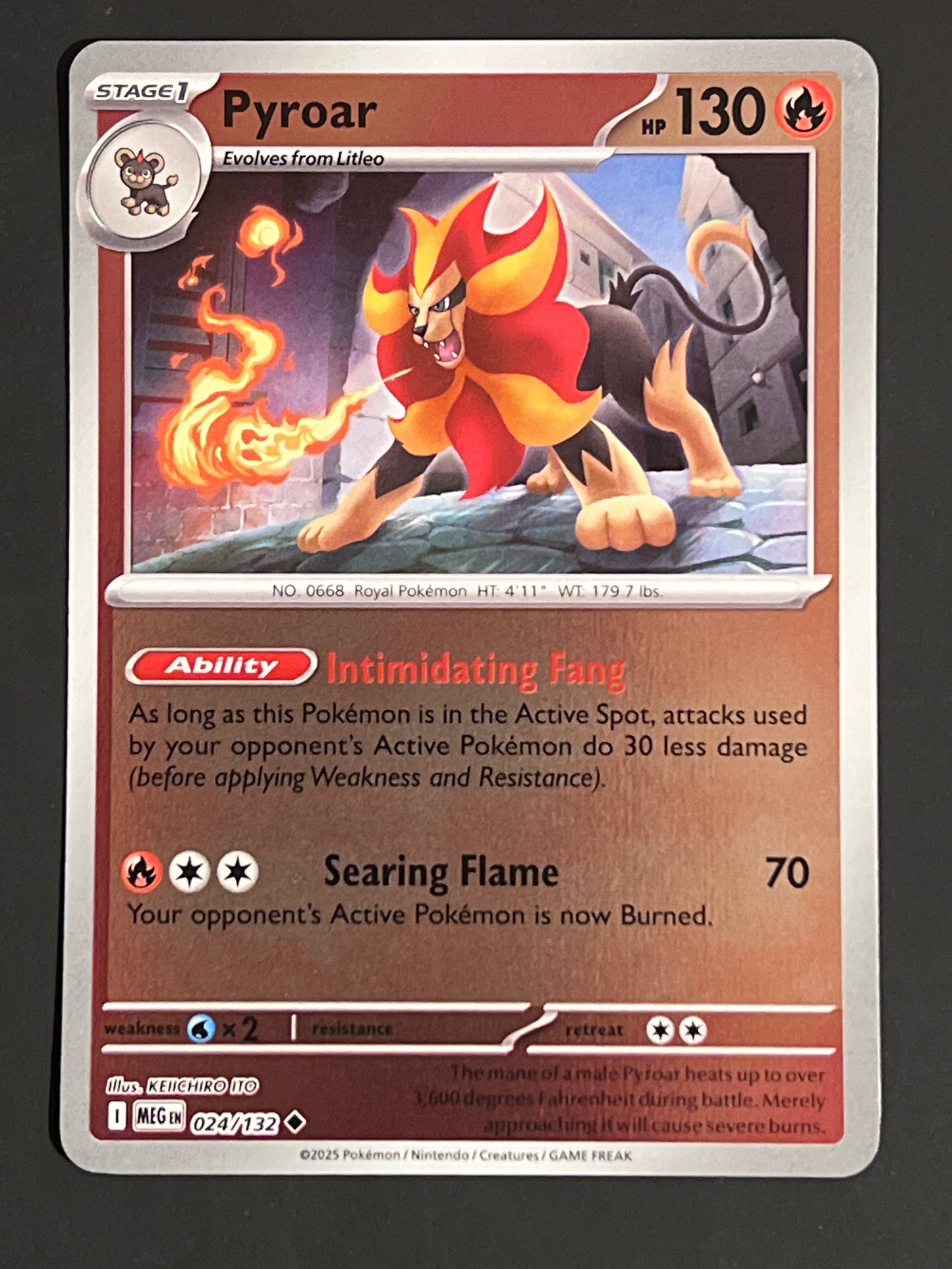 024/132 Pyroar - Pokémon Mega Evolution Base Uncommon Reverse