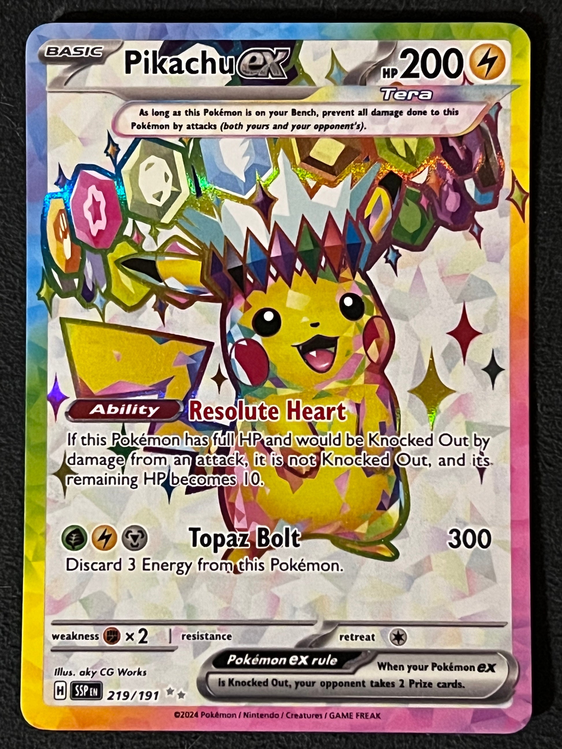 219/191 Pikachu Ex - Pokmon Surging Sparks Ultra Rare Jarvvos 219/191 Pikachu Ex - Pokmon Surging Sparks Ultra Rare Jarvvos