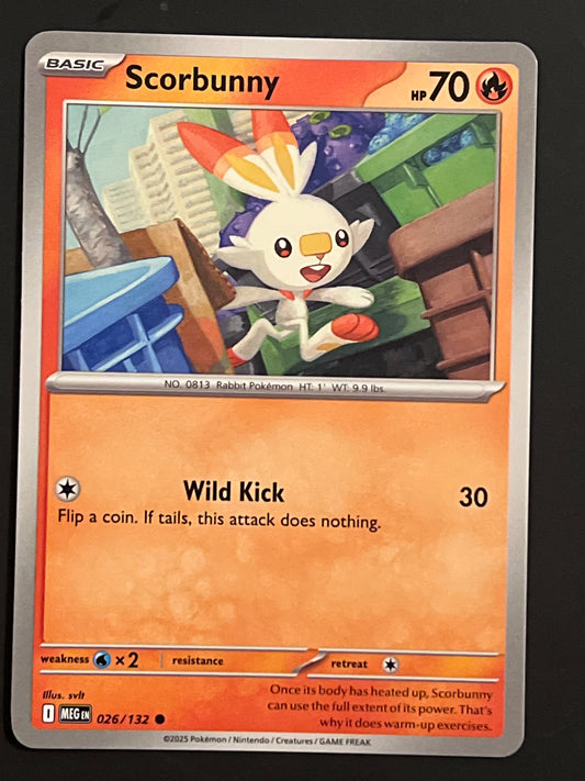 026/132 Scorbunny - Pokémon Mega Evolution Base Common