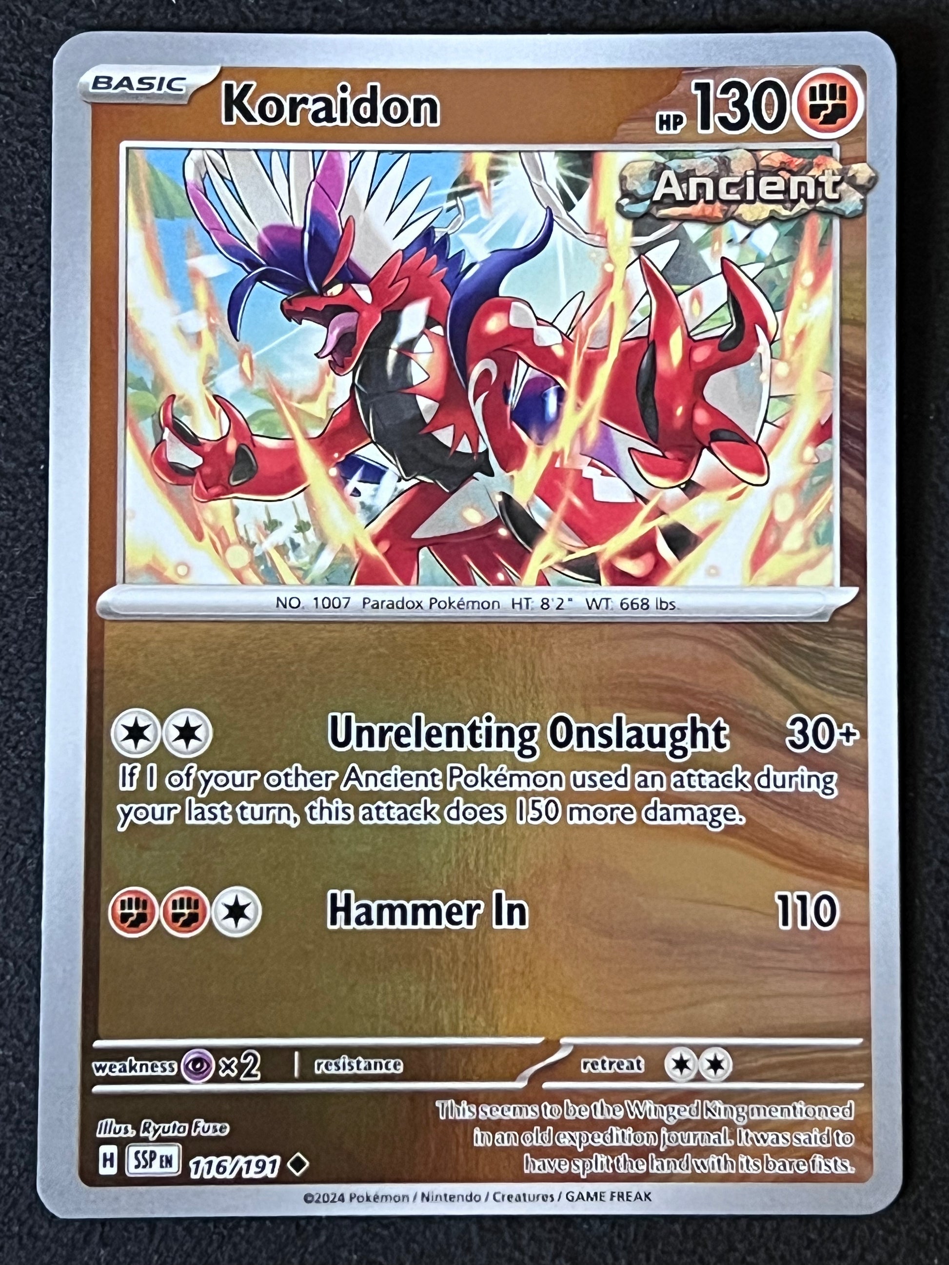 116/191 Koraidon - Pokmon Surging Sparks Uncommon Reverse Jarvvos 116/191 Koraidon - Pokmon Surging Sparks Uncommon Reverse Jarvvos