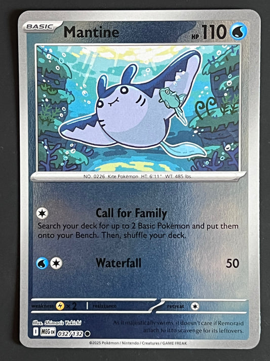 032/132 Mantine - Pokémon Mega Evolution Base Common Reverse