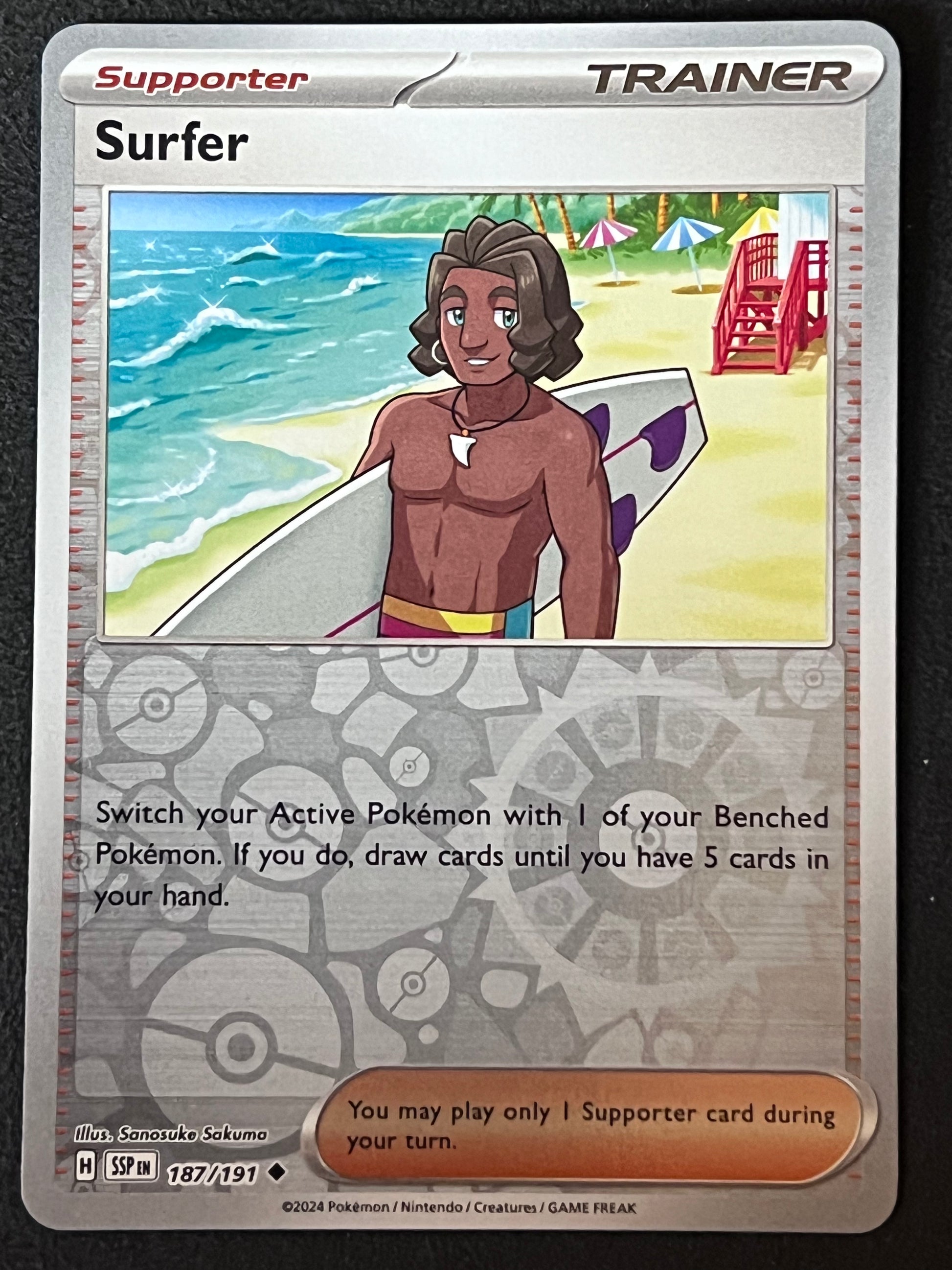 surfer pokemon card 187/191 Surfer