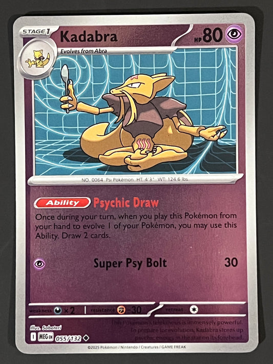 055/132 Kadabra - Pokémon Mega Evolution Base Uncommon Reverse