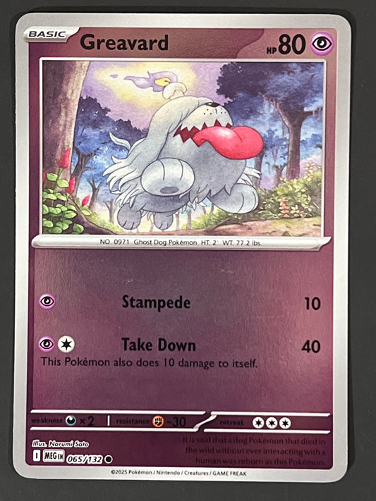 065/132 Greavard - Pokémon Mega Evolution Base Common Reverse