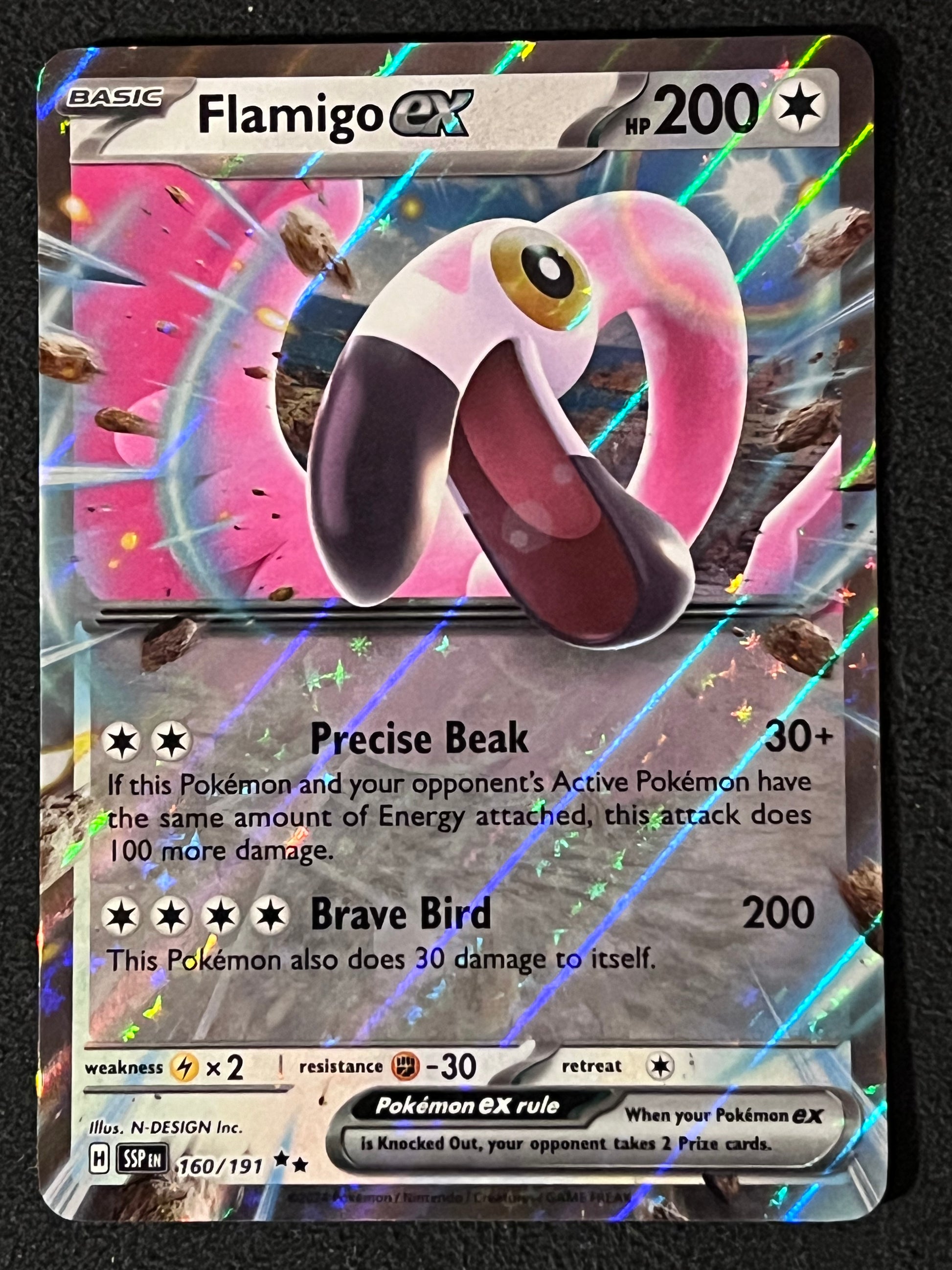 160/191 Flamigo Ex - Pokmon Surging Sparks Double Rare Jarvvos 160/191 Flamigo Ex - Pokmon Surging Sparks Double Rare Jarvvos