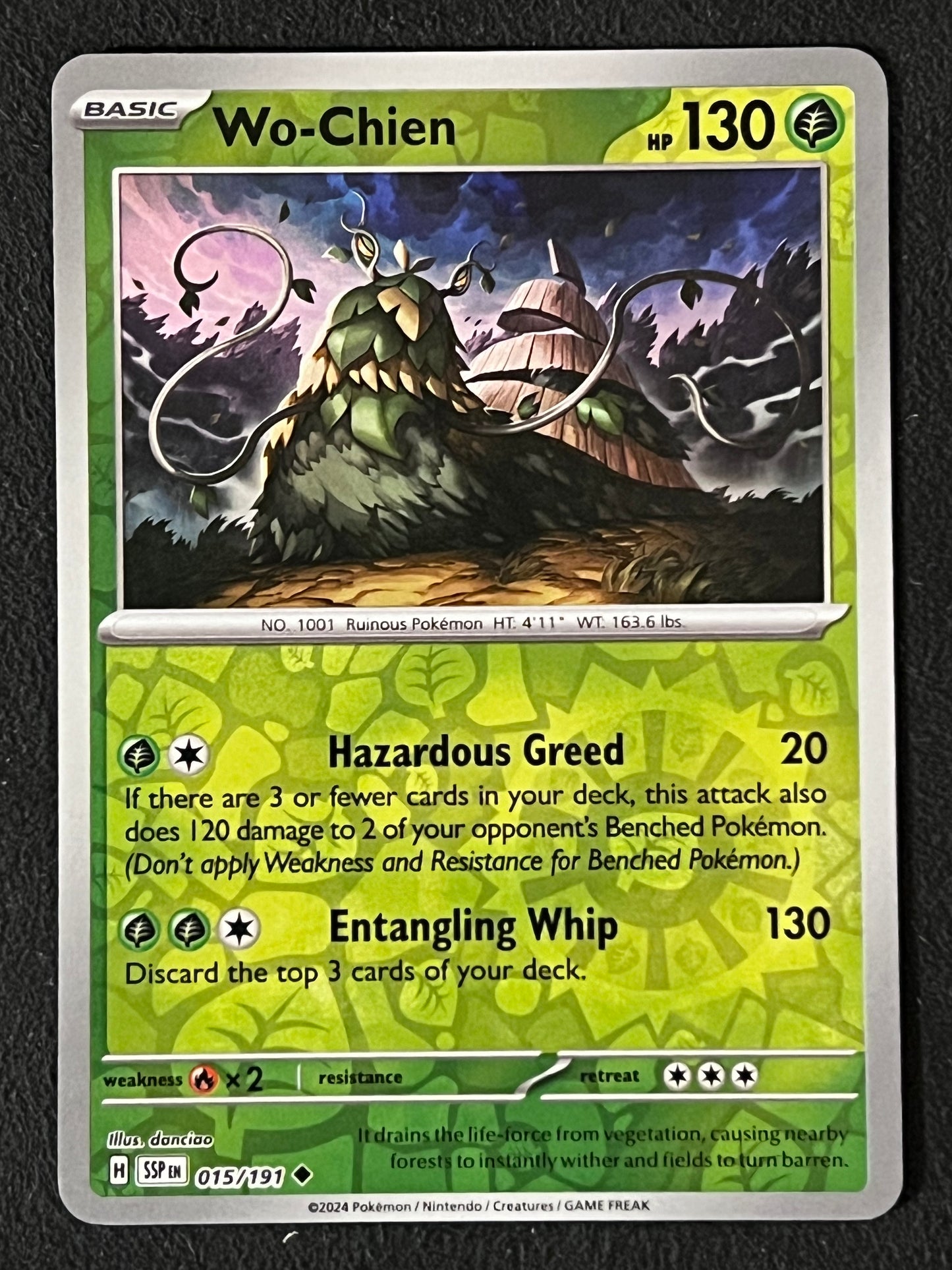 015/191 Wo-Chien - Pokémon Surging Sparks Uncommon Reverse
