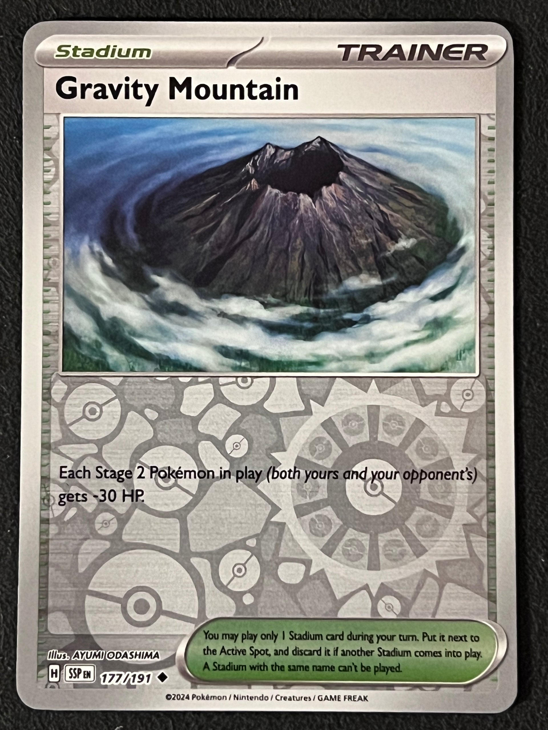 gravity mountain pokemon card 177/191 Gravity Mountain