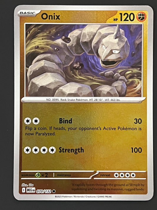 070/132 Onix - Pokémon Mega Evolution Base Common Reverse