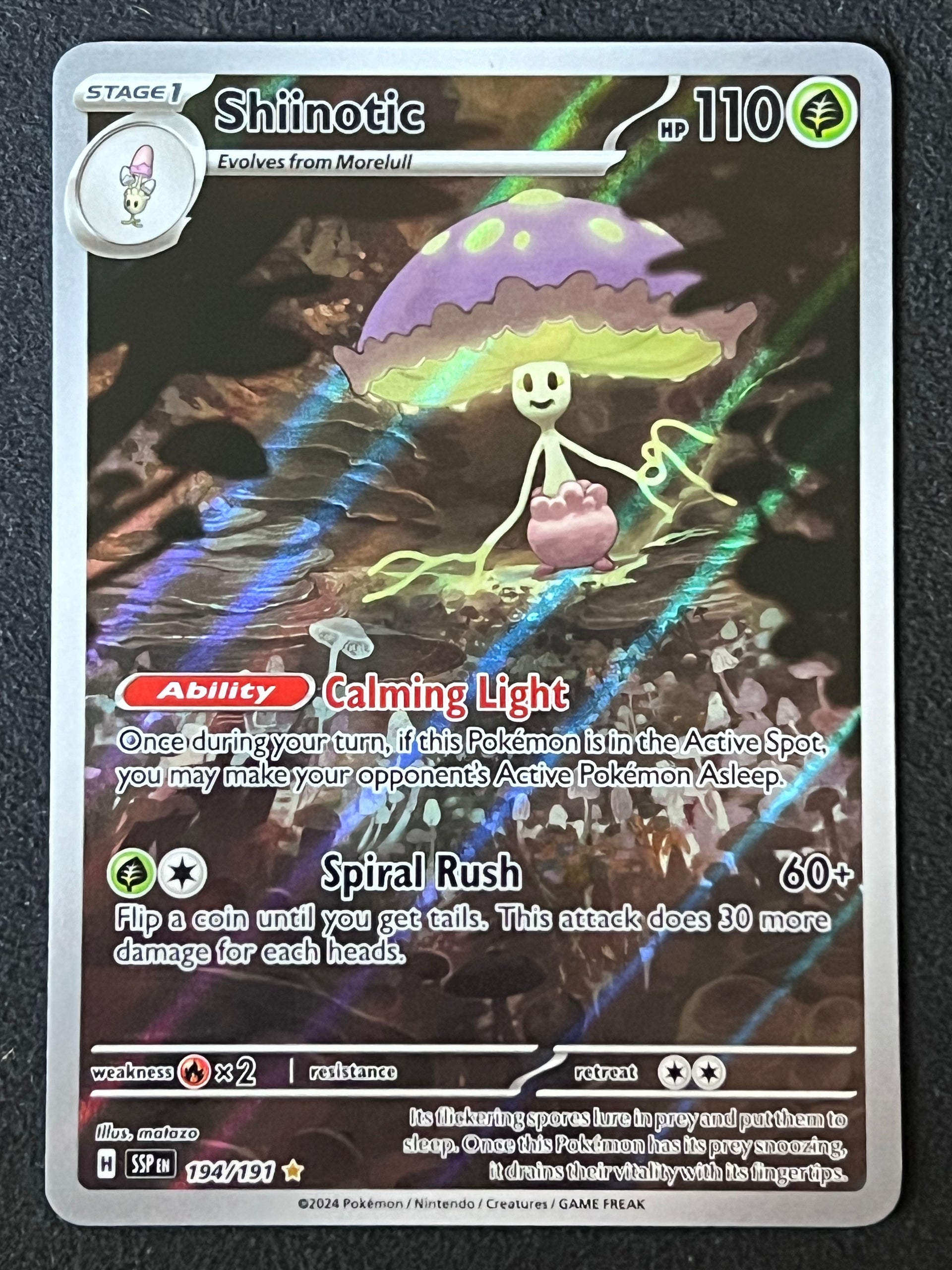 194/191 Shiinotic - Pokmon Surging Sparks Illustration Rare Jarvvos 194/191 Shiinotic - Pokmon Surging Sparks Illustration Rare Jarvvos