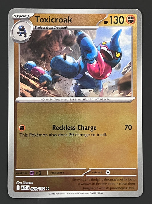 079/132 Toxicroak - Pokémon Mega Evolution Base Common Reverse