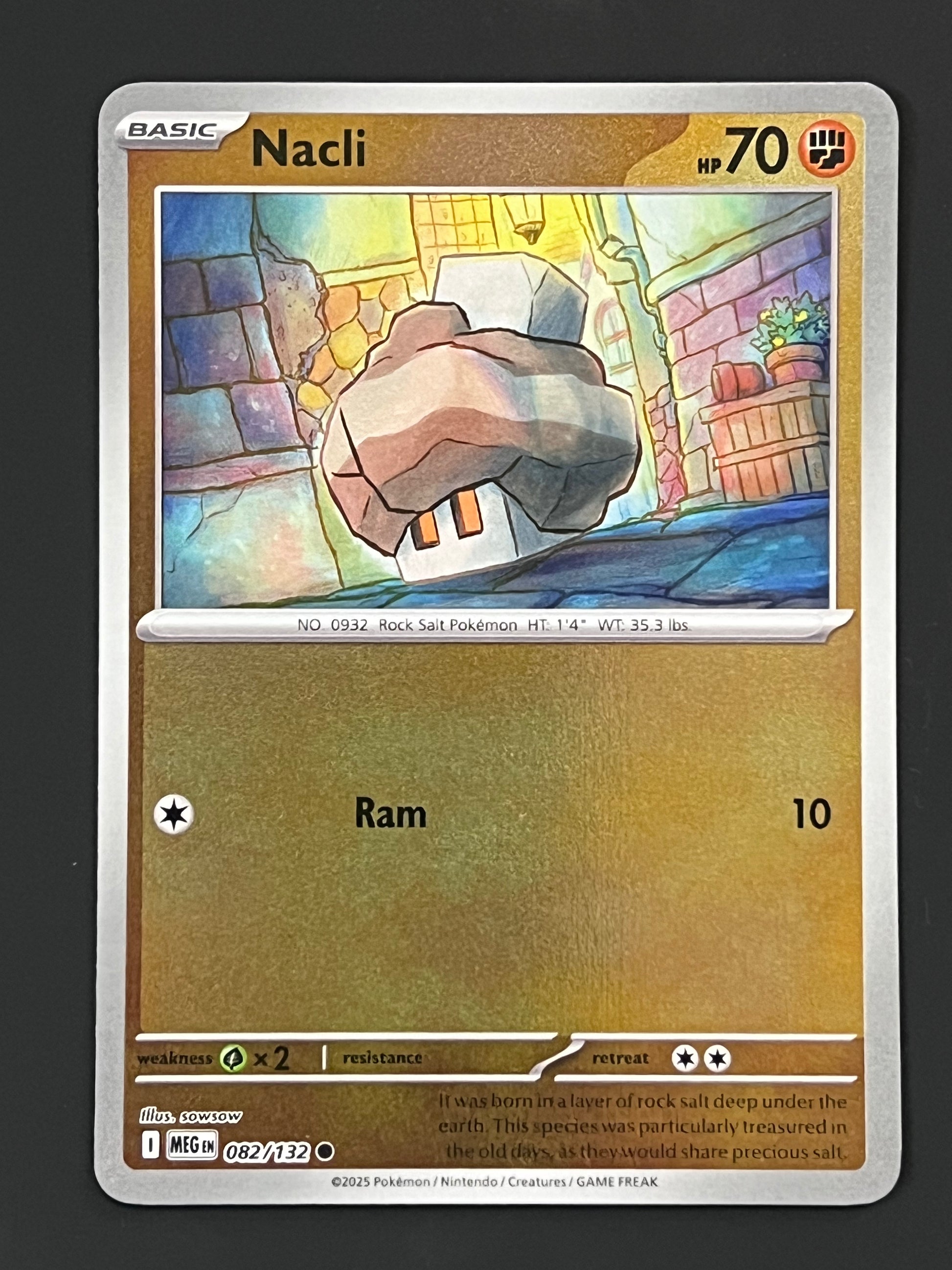 082/132 Nacli - Pokmon Mega Evolution Base Common Reverse Jarvvos 082/132 Nacli - Pokmon Mega Evolution Base Common Reverse Jarvvos