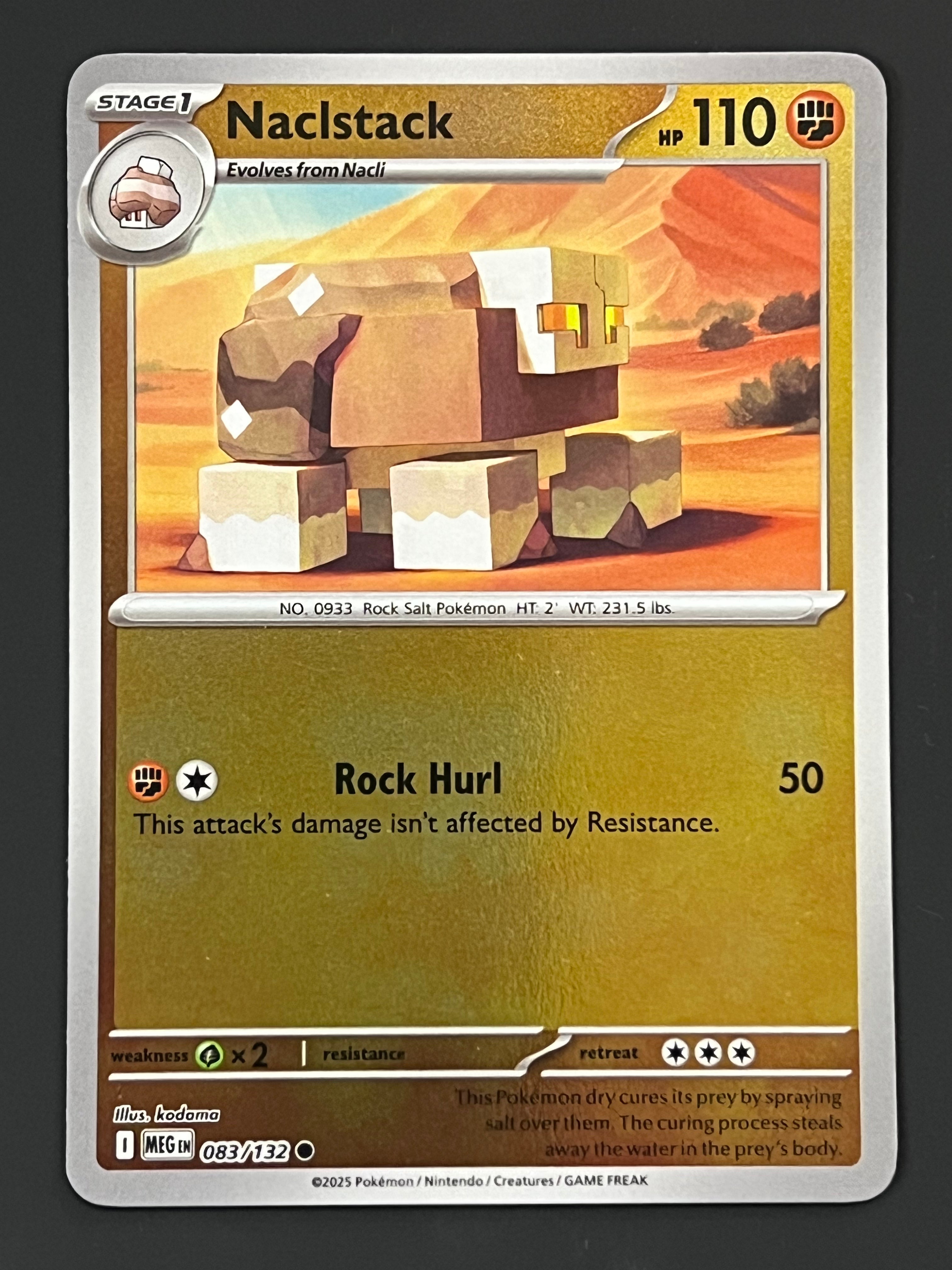 083/132 Naclstack - Pokémon Mega Evolution Base Common Reverse – Jarvvos