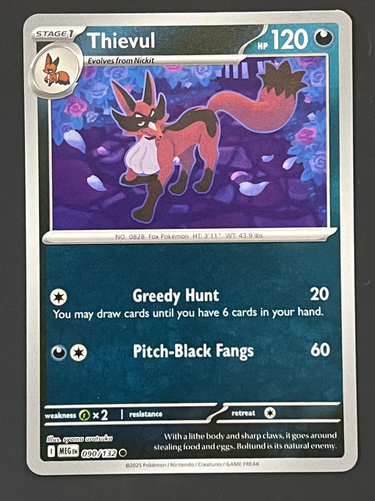 090/132 Thievul - Pokémon Mega Evolution Base Common Reverse
