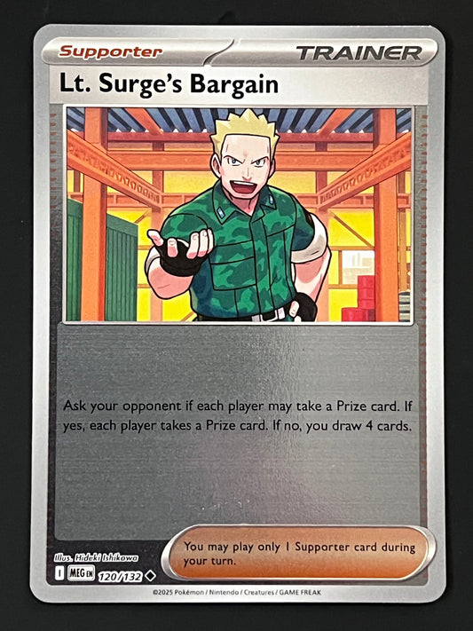 120/132 Lt. Surge’s Bargain - Pokémon Mega Evolution Base Uncommon Reverse