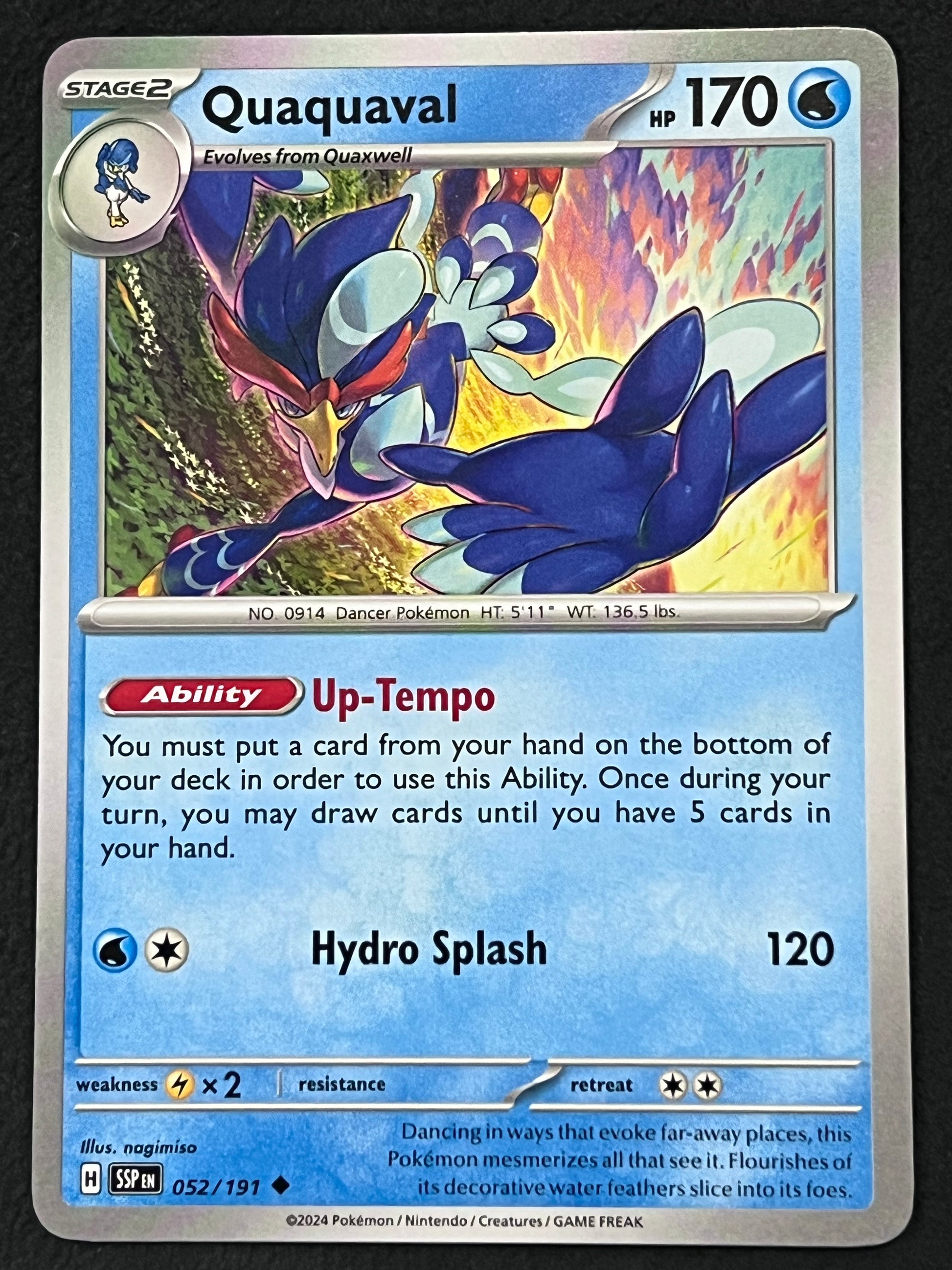 quaquaval pokemon card price 052/191 Quaquaval
