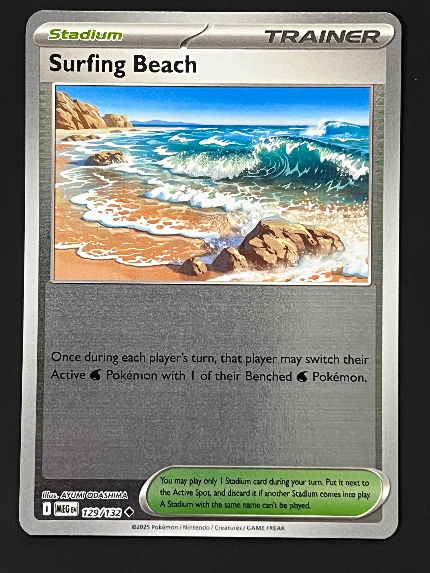129/132 Surfing Beach - Pokémon Mega Evolution Base Uncommon Reverse