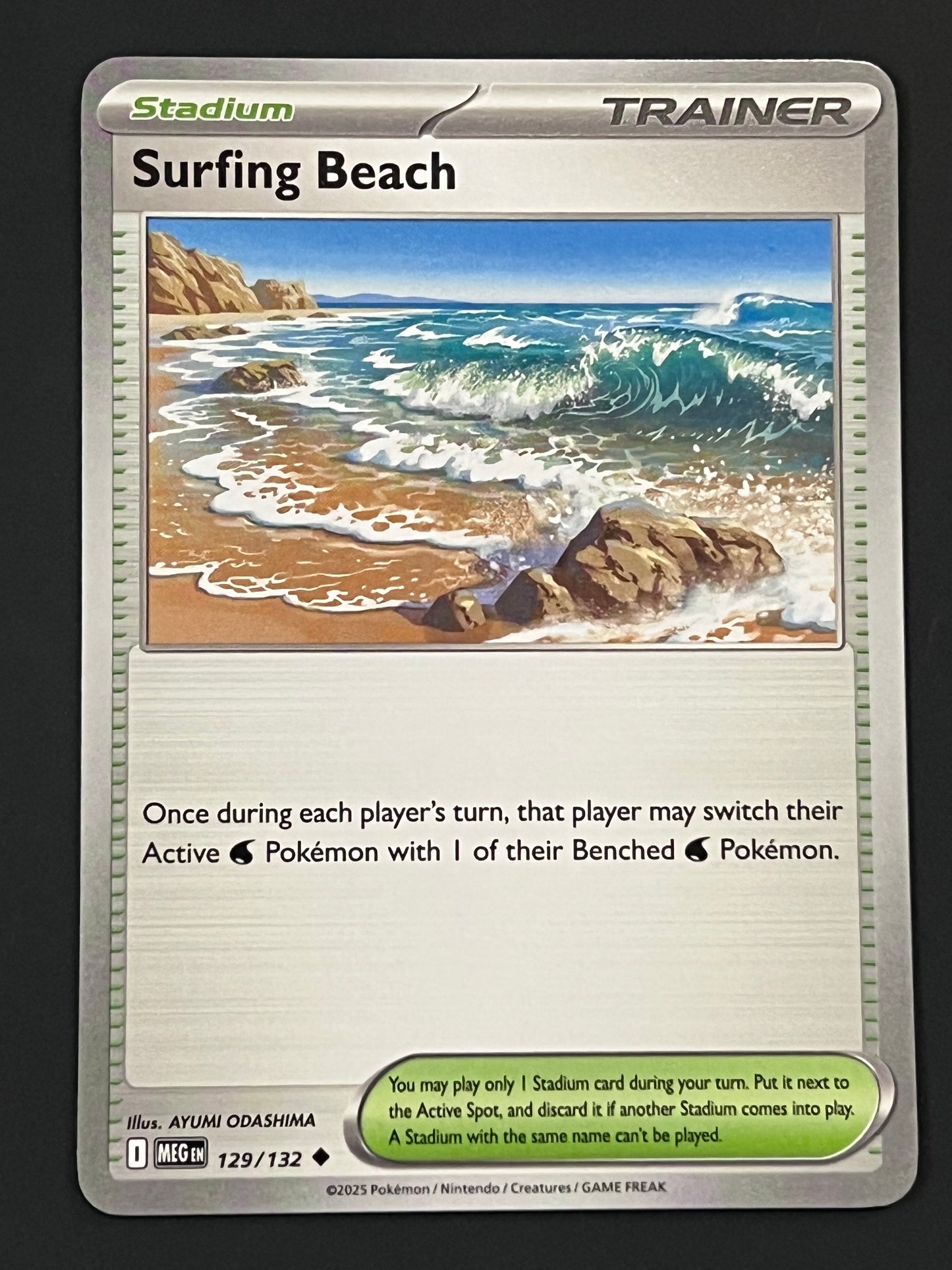 129/132 Surfing Beach - Pokémon Mega Evolution Base Uncommon