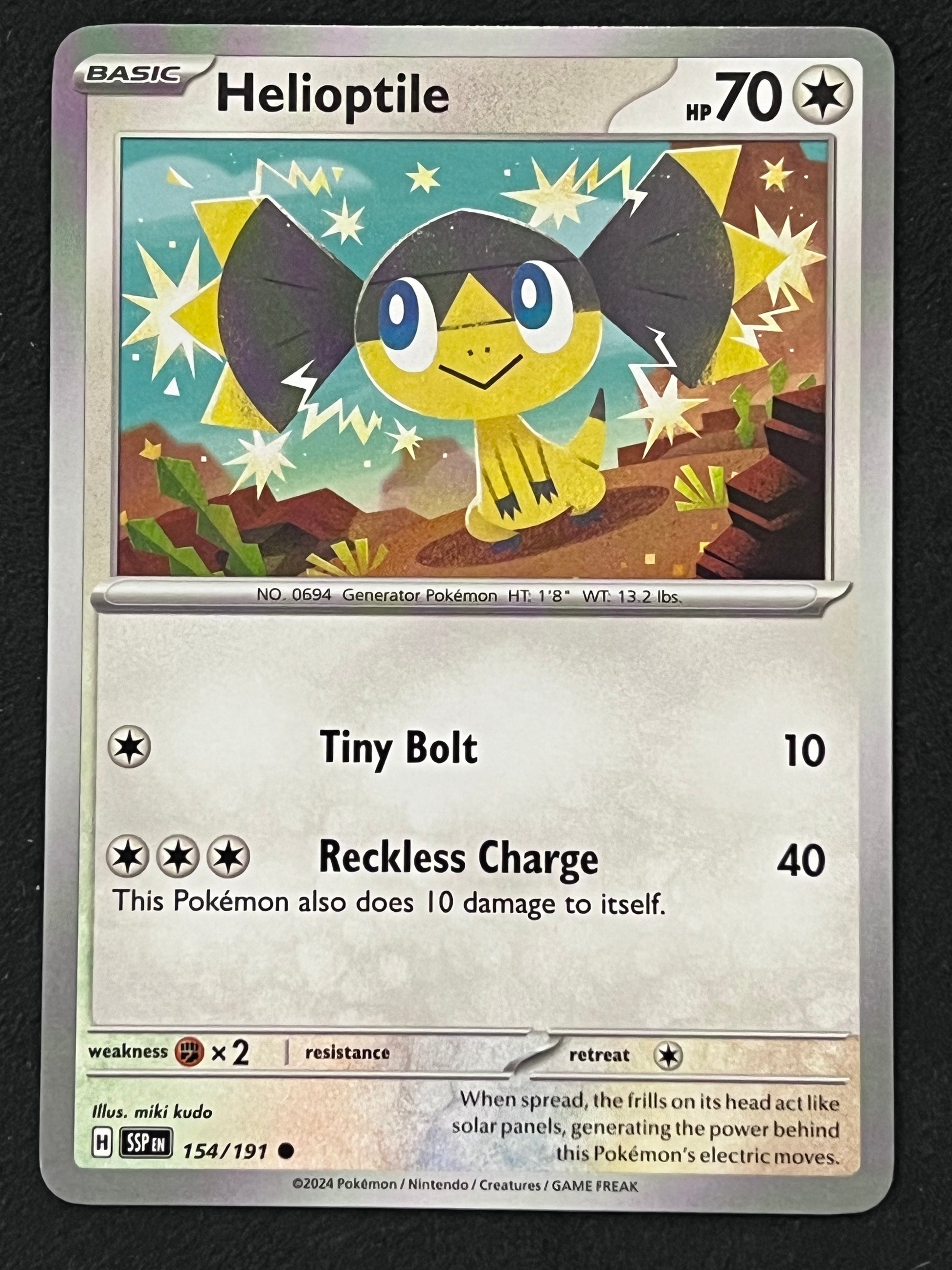 helioptile pokemon card 154/191 Helioptile