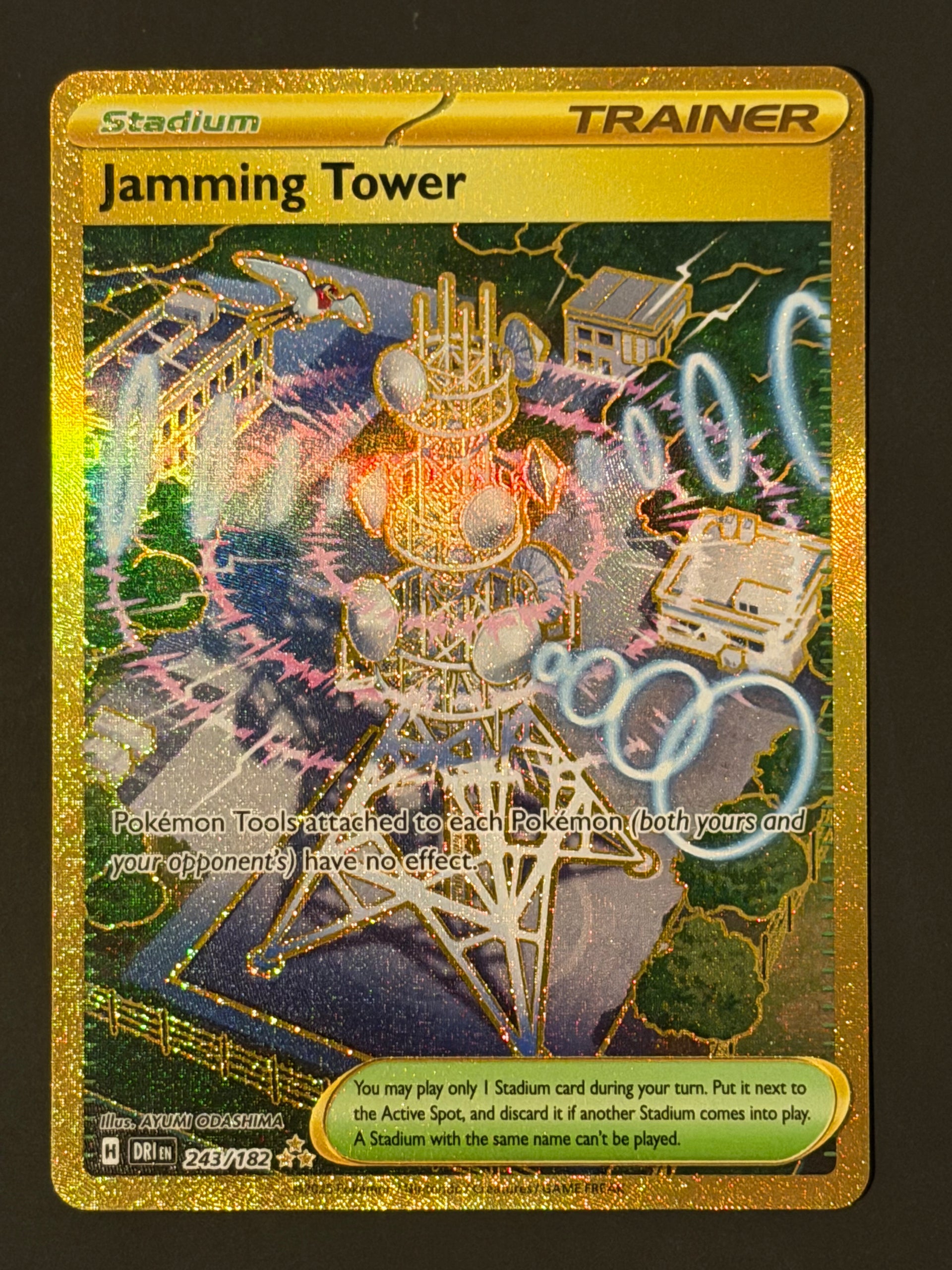 jamming tower pokemon card 243/182 Jamming Tower