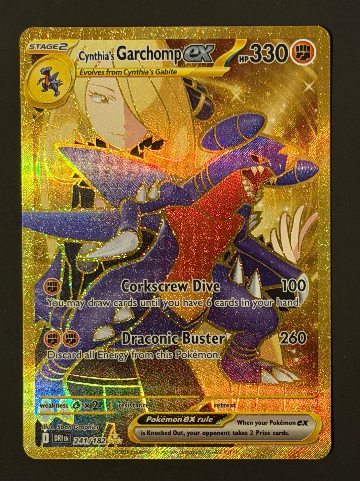 241/182 Cynthia’s Garchomp Ex - Pokémon Destined Rivals Hyper Rare