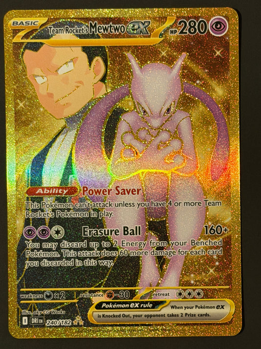 240/182 Team Rocket’s Mewtwo Ex - Pokémon Destined Rivals Hyper Rare