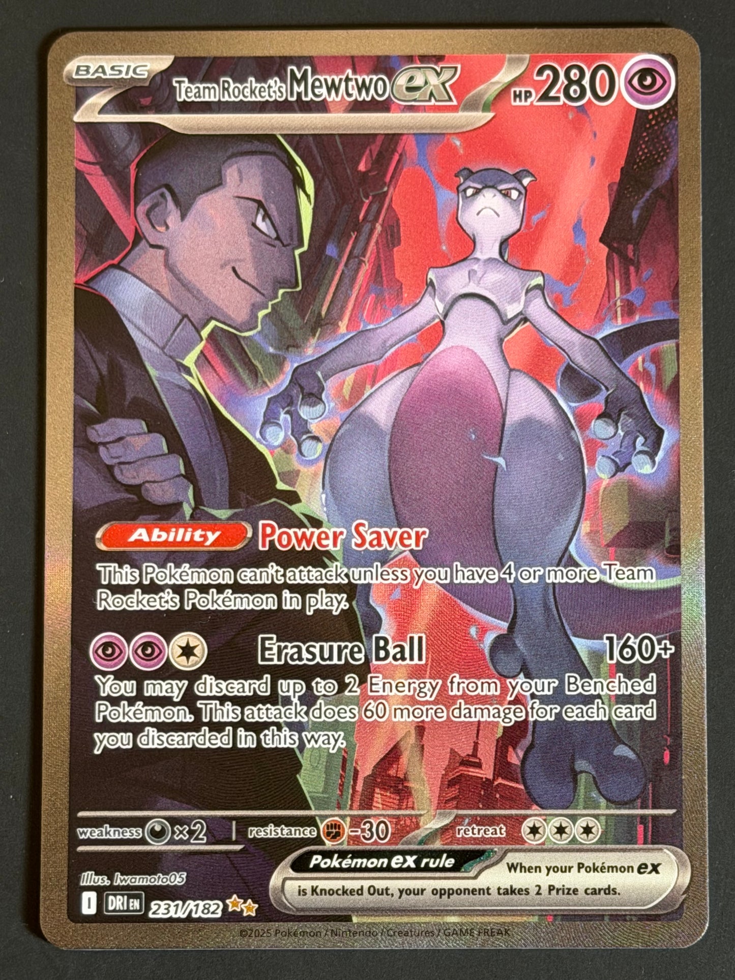 Mewtwo Destend Rivals 231/182 Team Rocket’s Mewtwo Ex - Pokémon Destined Rivals Special Illu ...