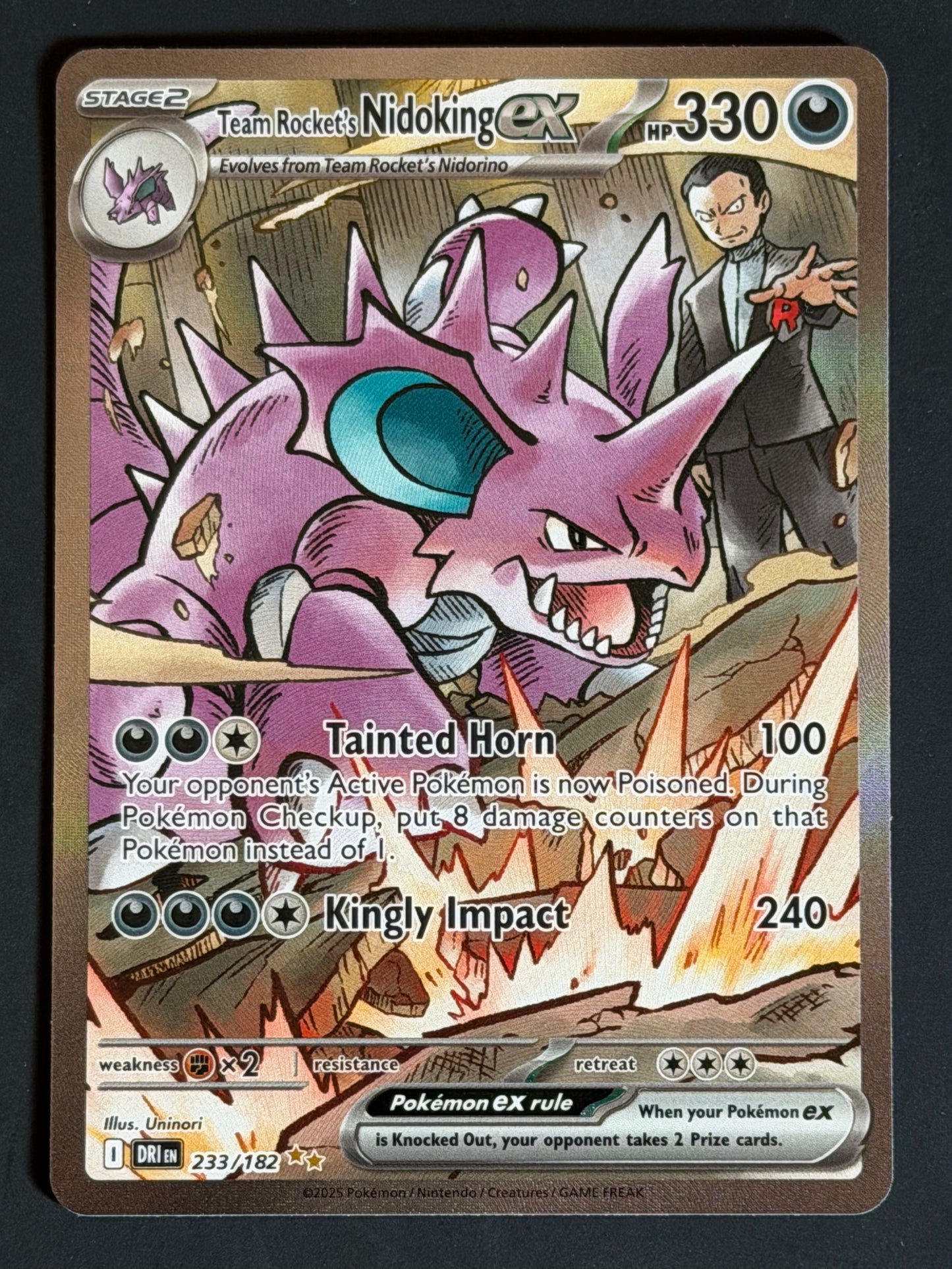 233/182 Team Rocket’s Nidoking Ex - Pokémon Destined Rivals Special Illustration Rare