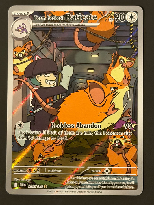 202/182 Team Rocket’s Raticate - Pokémon Destined Rivals Illustration Rare