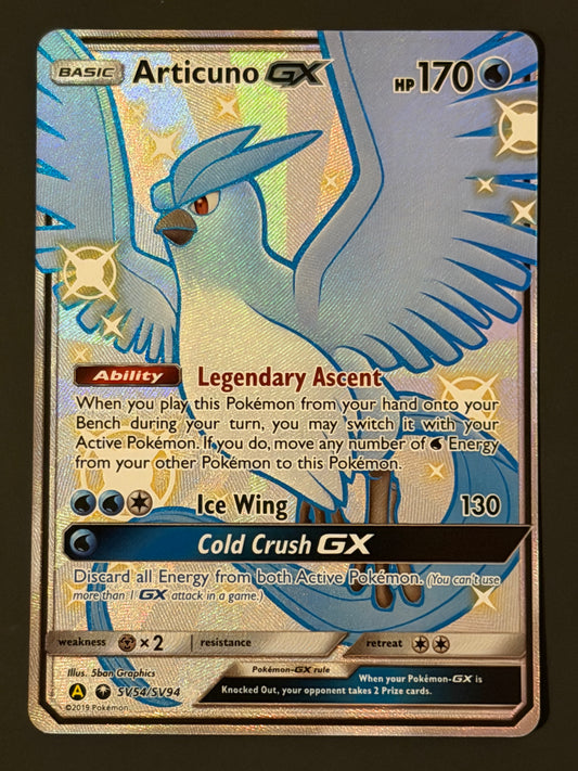 SV54/SV94 Articuno Gx - Pokémon Hidden Fates Shiny Rare