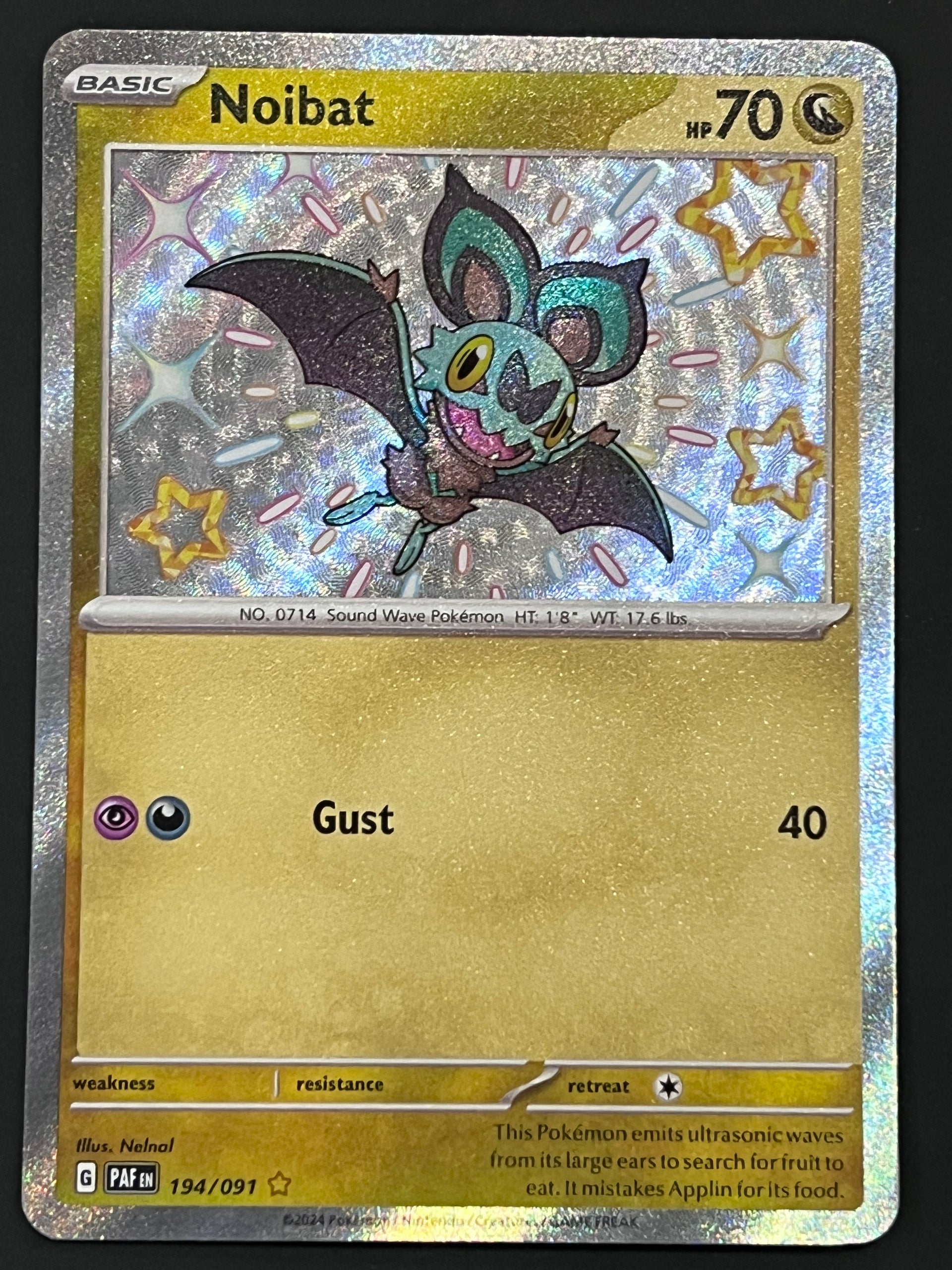 194/091 Noibat - Pokmon Paldean Fates Shiny Rare  Jarvvos