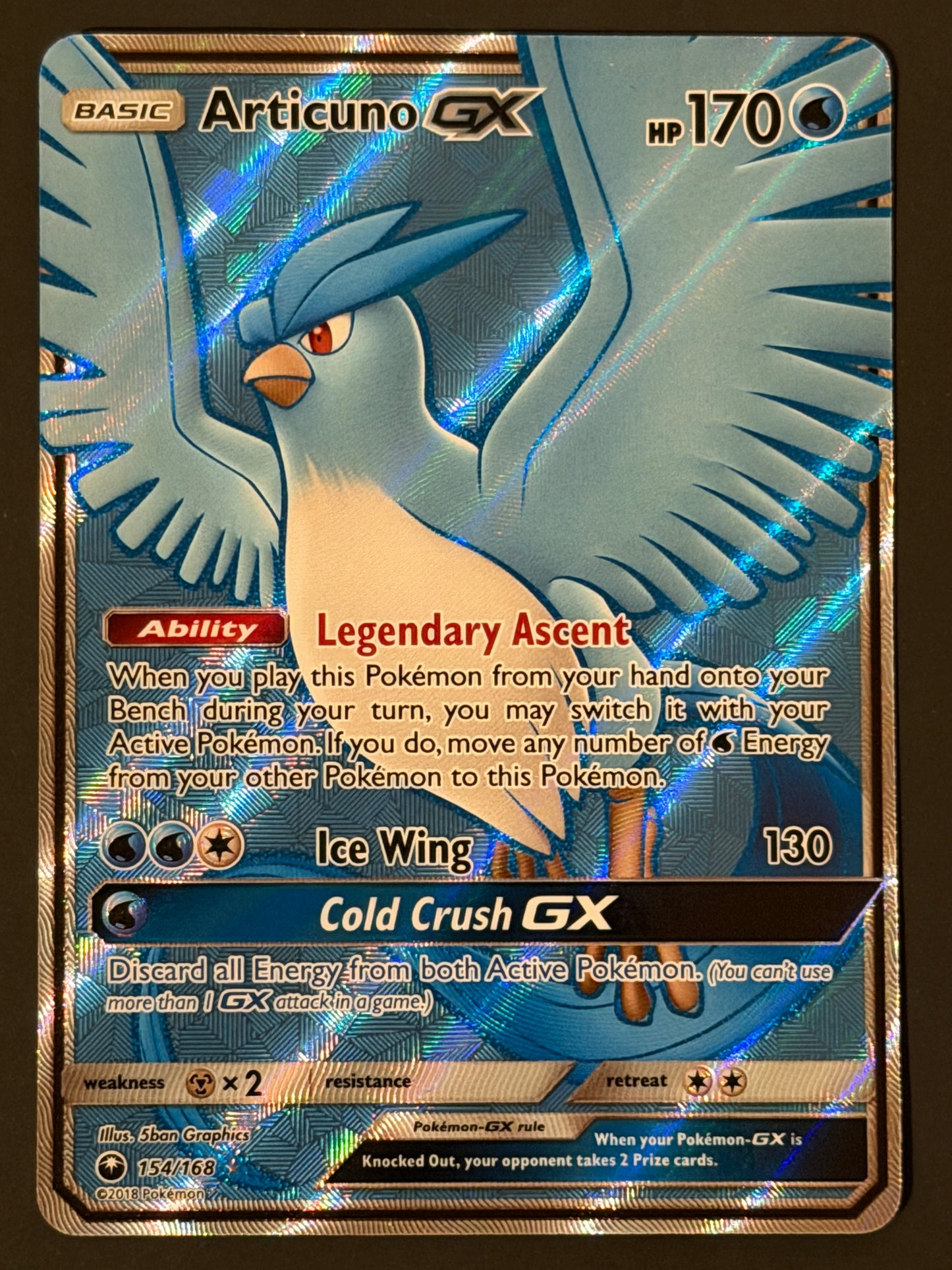 154/168 Articuno Gx - Pokémon Celestial Storm Full Art
