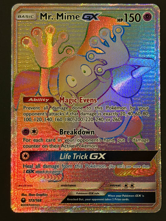173/168 Mr. Mime Gx - Pokémon Celestial Storm Rainbow Secret Rare