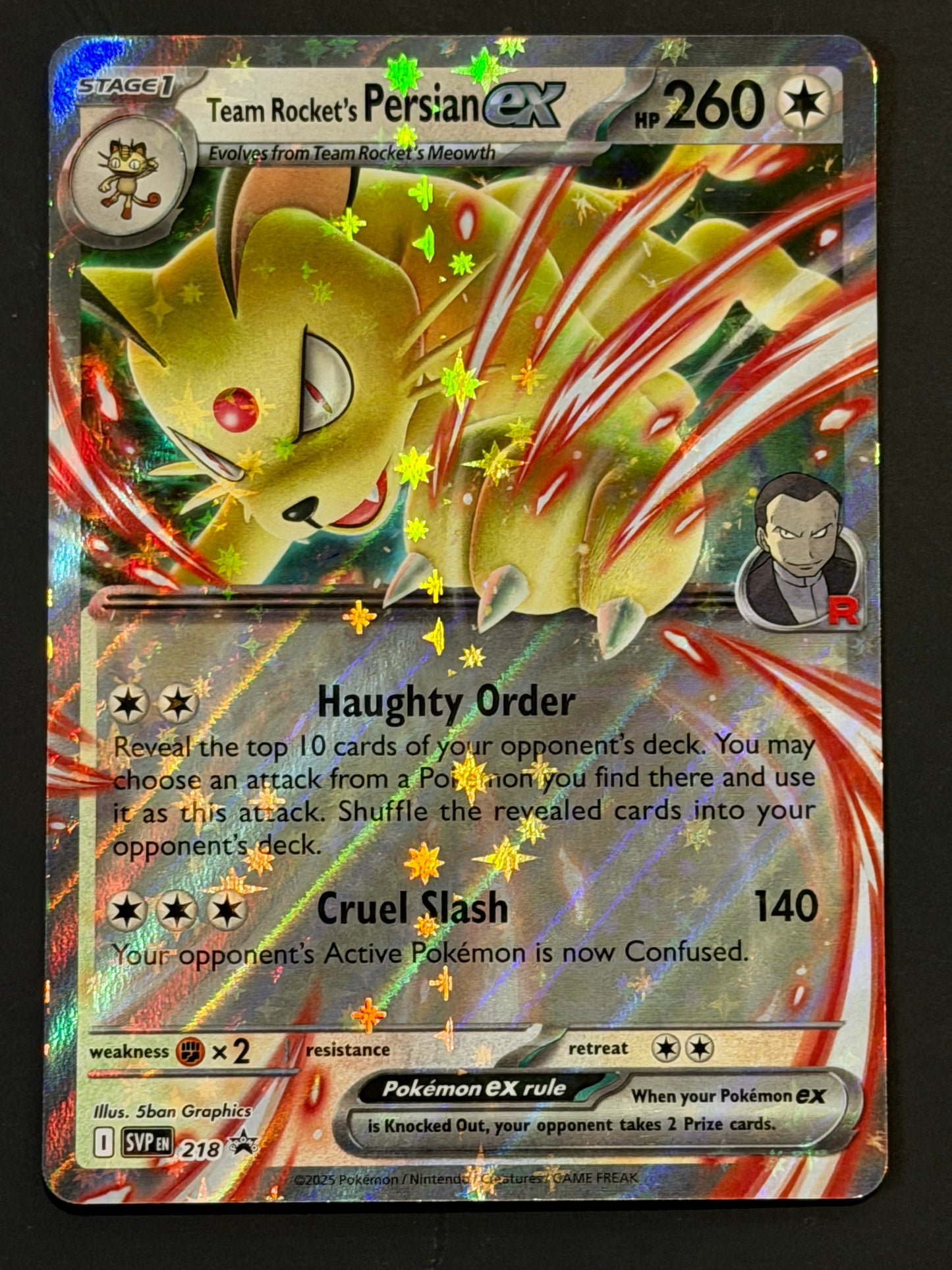 SVP218 Team Rocket’s Persian Ex - Black Star Promo
