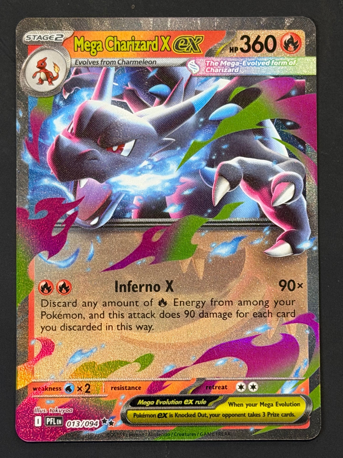 013/094 Mega Charizard X ex - Pokémon Phantasmal Flames Double Rare