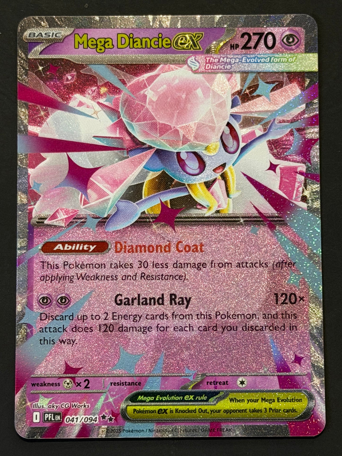 041/094 Mega Diancie ex - Pokémon Phantasmal Flames Double Rare